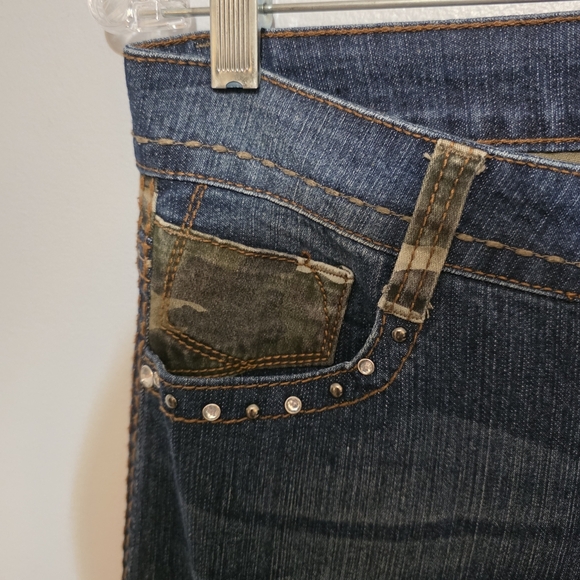 South Pole Y2K Dark Blue Skinny Jeans Studded Pockets - Picture 4 of 7